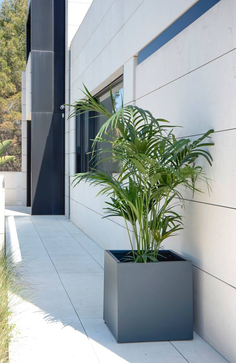 Herstera Garden Pflanzkasten anthrazit Metall B/H/L: ca. 70x70x70 cm