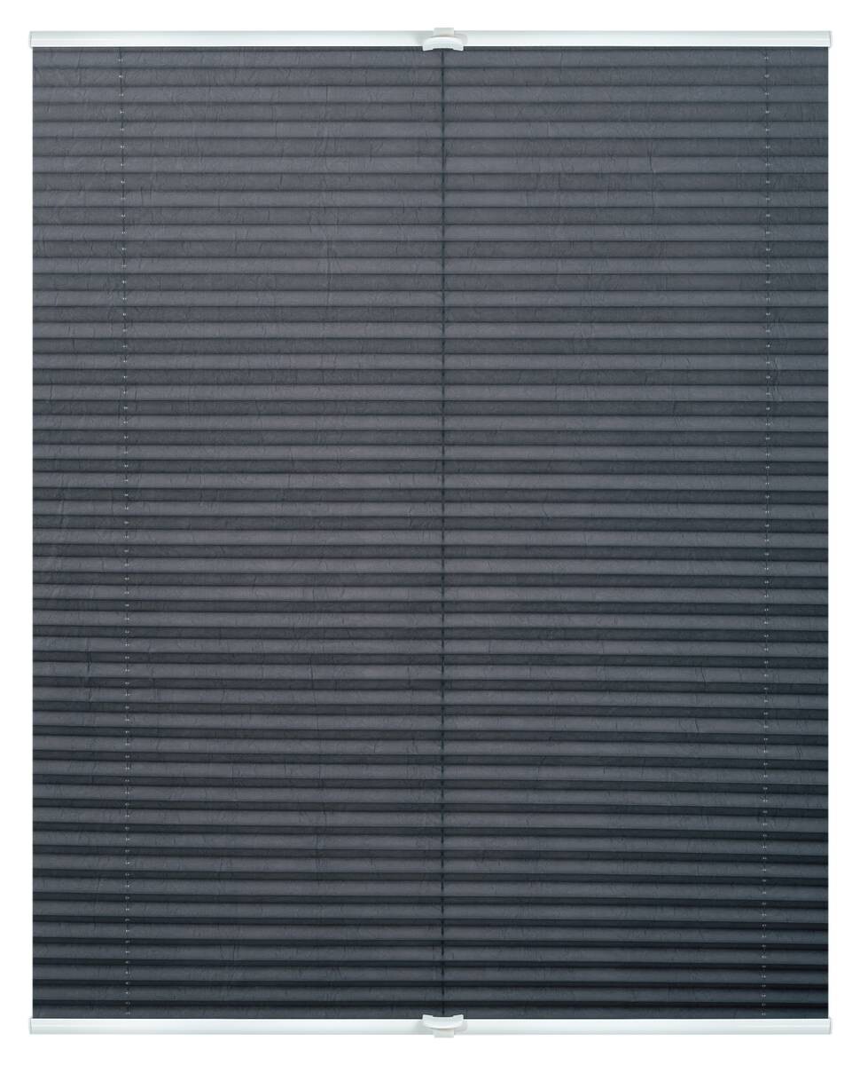 LICHTBLICK Spannplissee grau B/L: ca. 90x210 cm