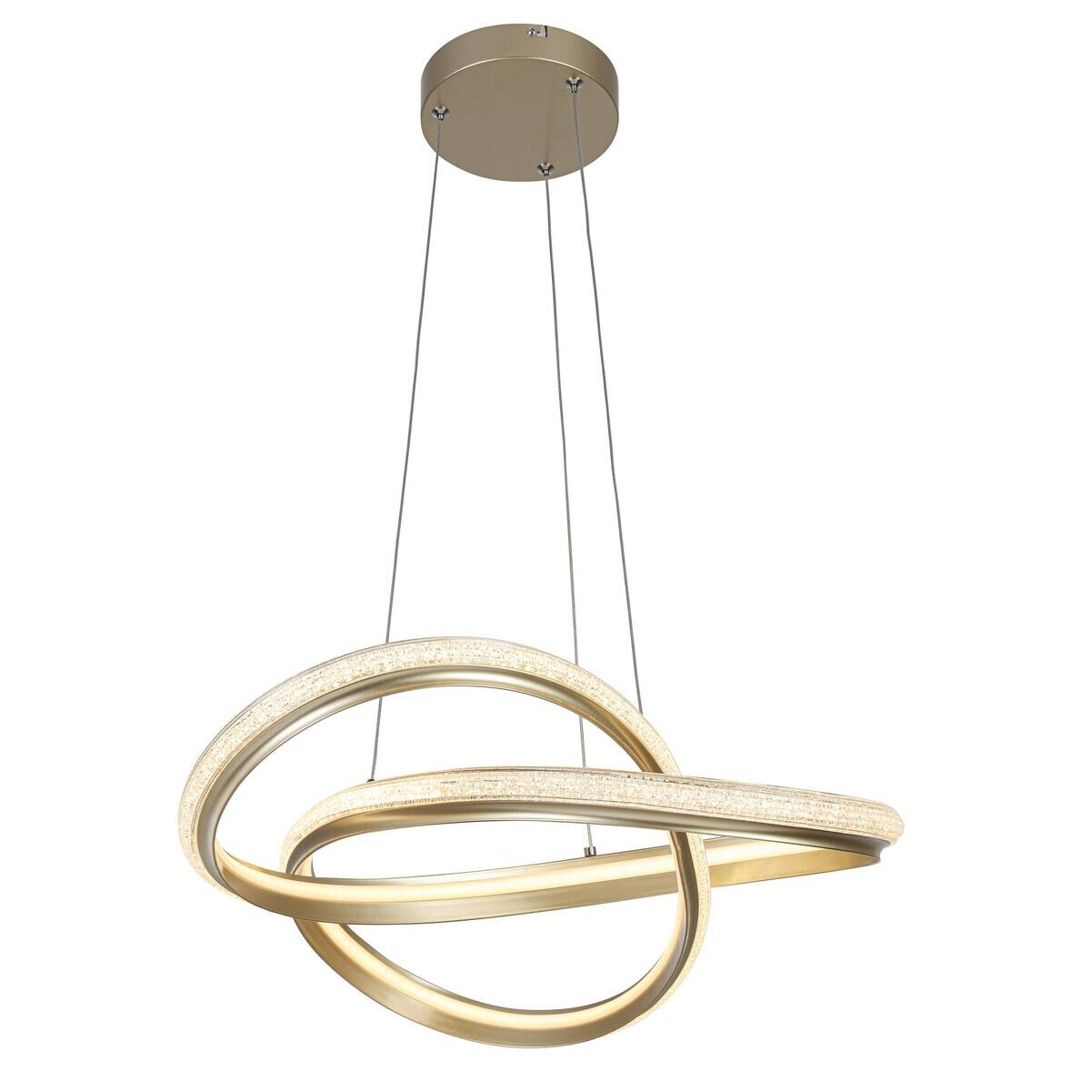 Nolo LED-Pendelleuchte Clara champagner B/H/L: ca. 50x120x50 cm