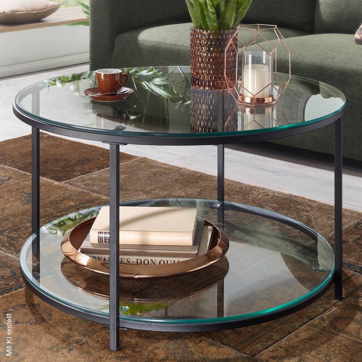Couchtisch schwarz B/H/T: ca. 80x45x80 cm