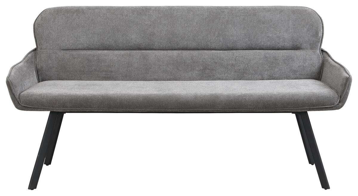 Sitzbank RICO schwarz grau Metall Stoff B/H/T: ca. 160x90x62 cm