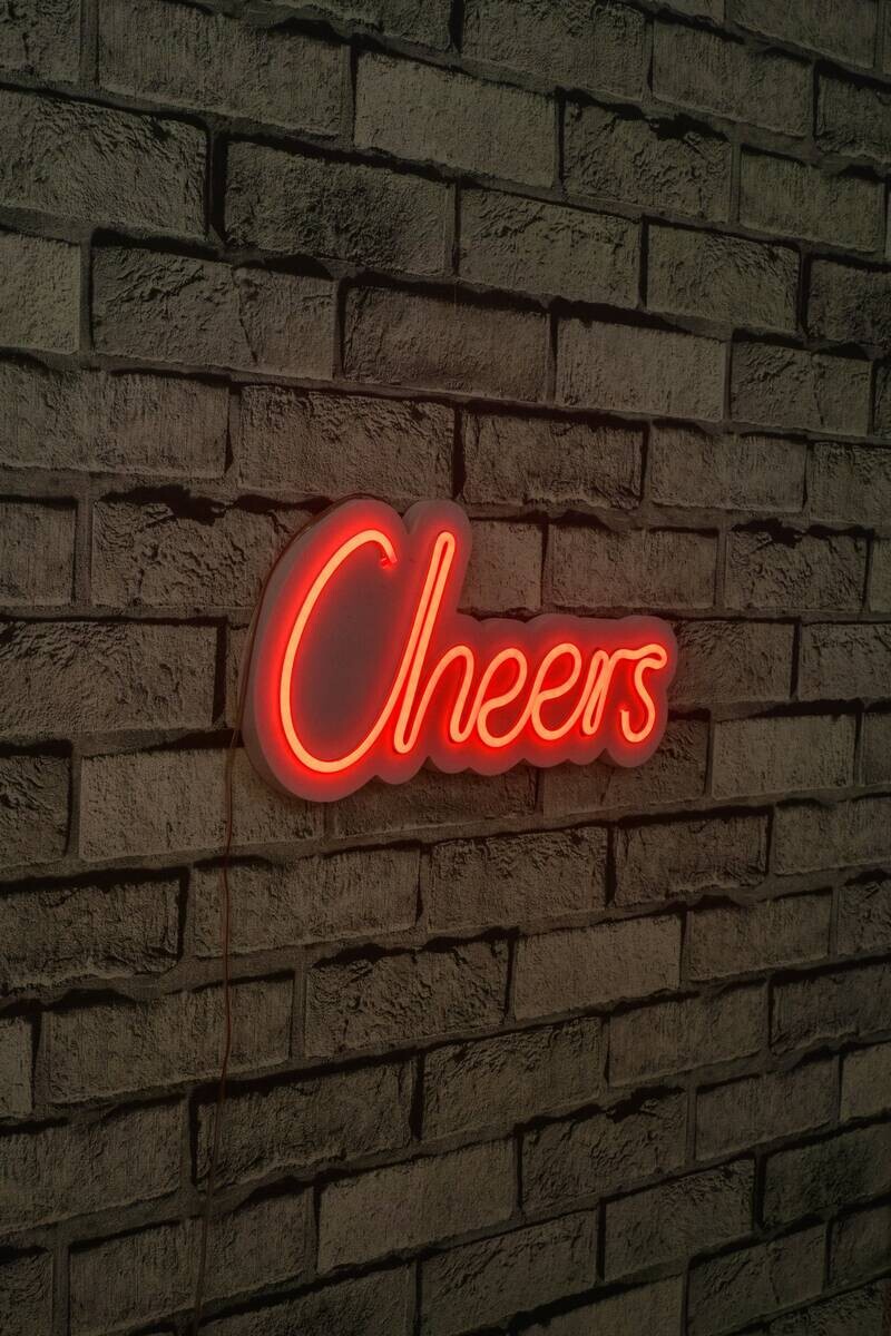 Opviq LED-Wandleuchte rot PVC B/H/T/L: ca. 36x18x2x36 cm