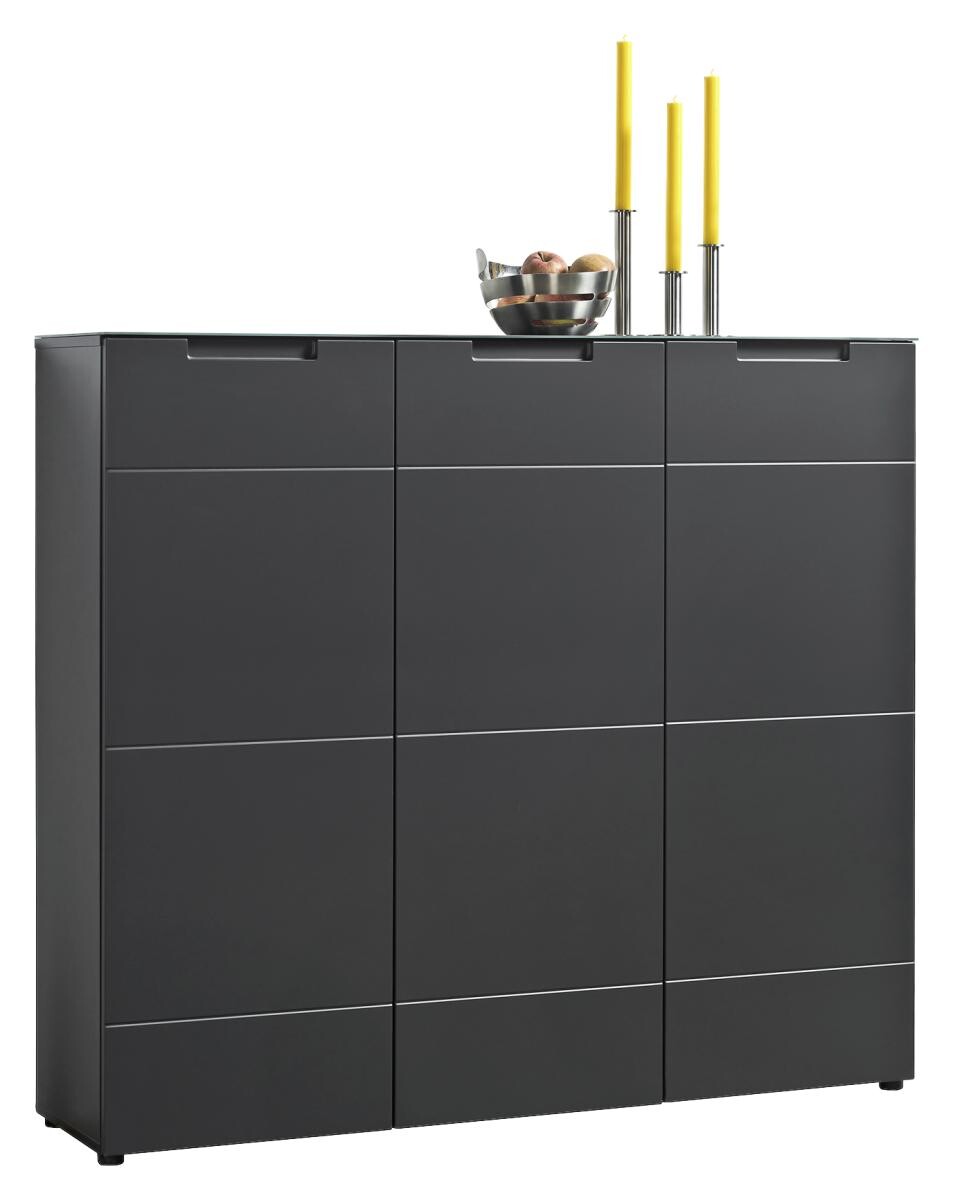 Kommode Mailand 13 weiß weiß Hochglanz B/H/T: ca. 135x120x34 cm | weiß, Weiss | 135,00/120,00/34,00 cm