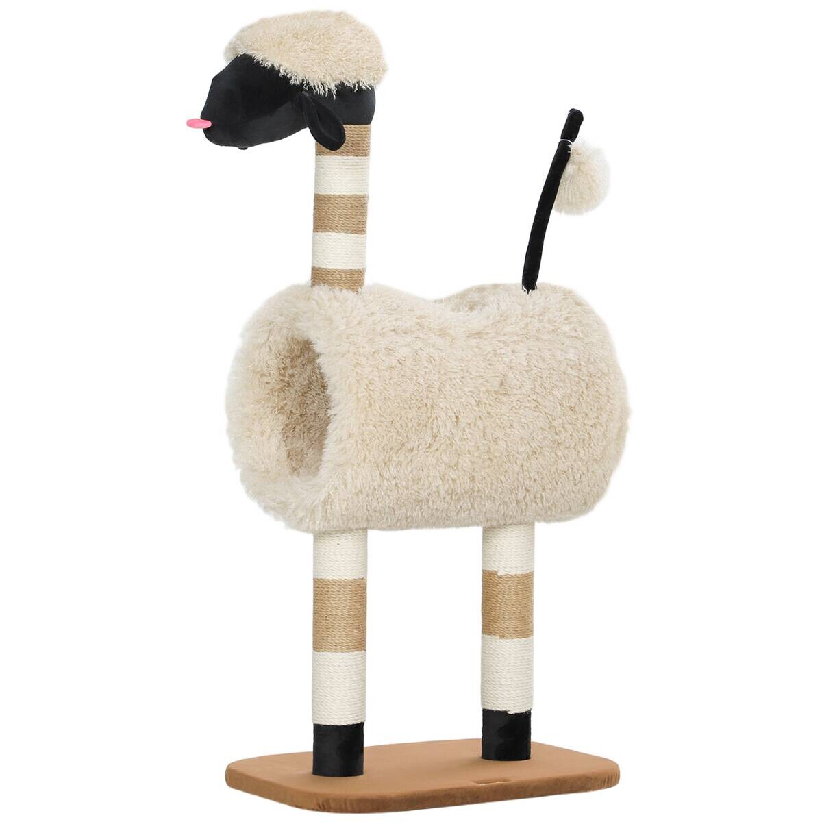 PawHut Kratzbaum braun Polyester B/H/L: ca. 34x98x48 cm