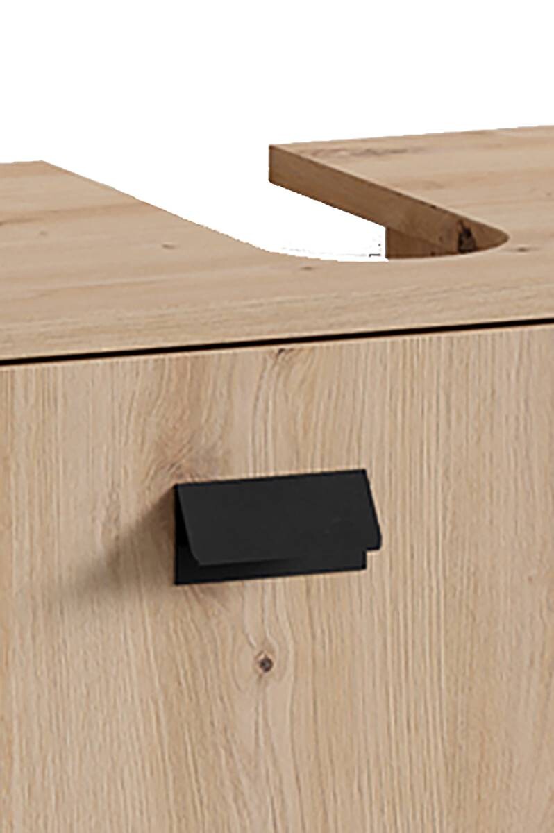 Waschbeckenunterschrank WELLNESS Eiche Artisan Nachbildung schwarz schwarz B/H/T: ca. 60x62x34 cm