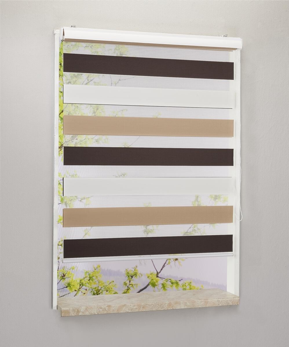 Boviva Doppelrollo mit Blende weiß B/L: ca. 80x160 cm