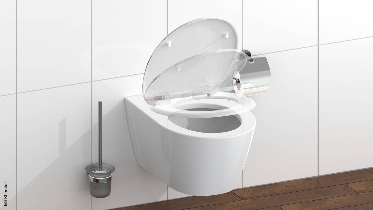 Eisl WC-Sitz Flower&Wood MDF