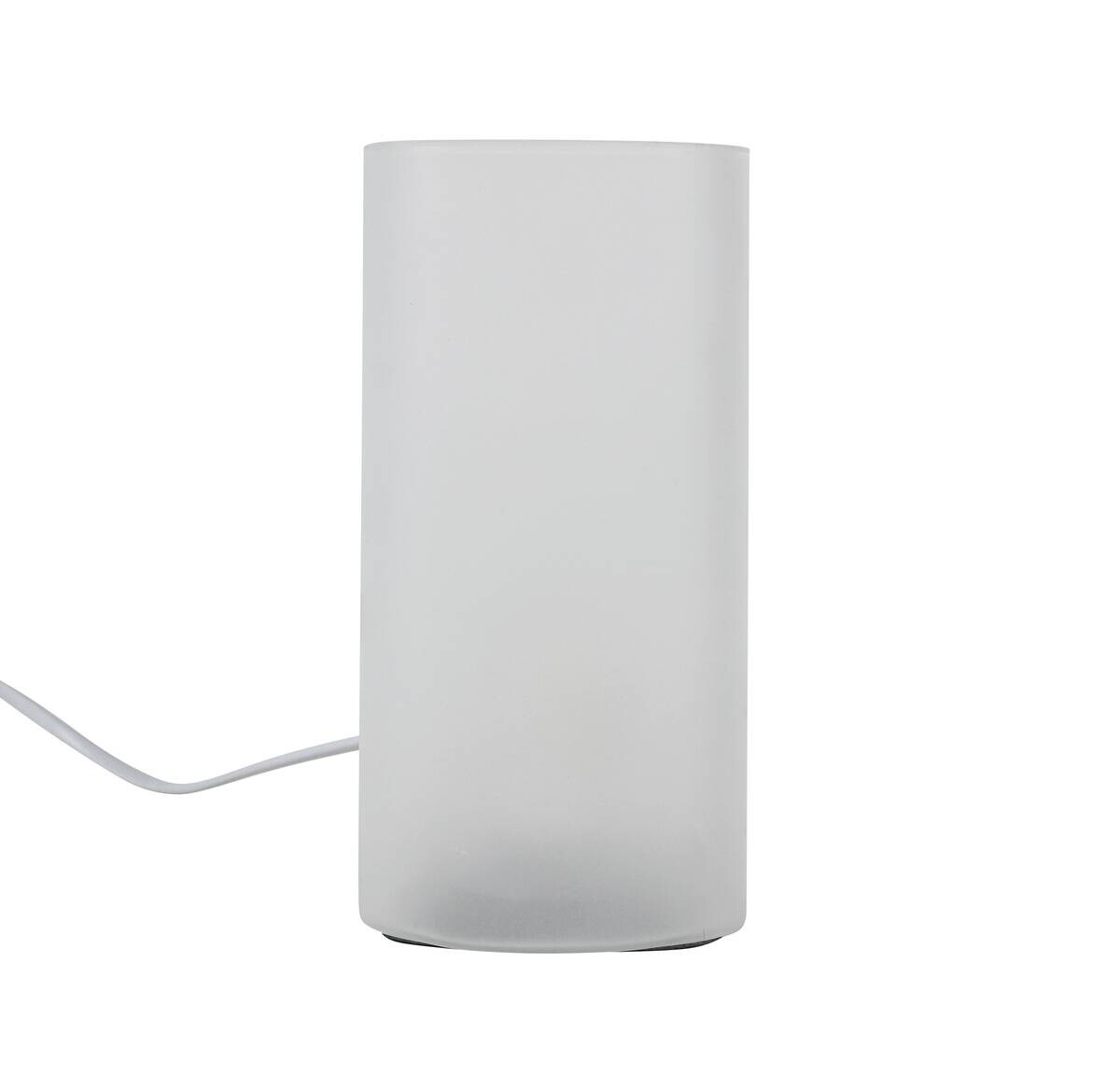 Nolo Tischleuchte Paige weiß Glas B/H/L: ca. 9,5x20x9,5 cm E27 1 Brennstellen