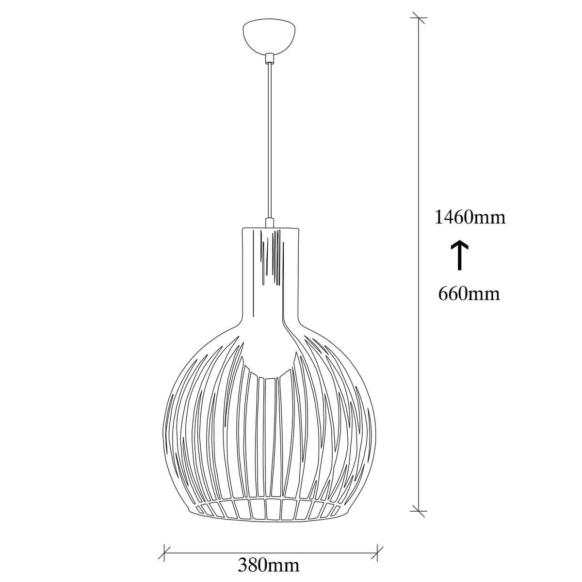 Opviq Pendelleuchte Fellini schwarz Eisen B/H/T/L/D: ca. 38x146x38x38x38 cm E27 1 Brennstellen