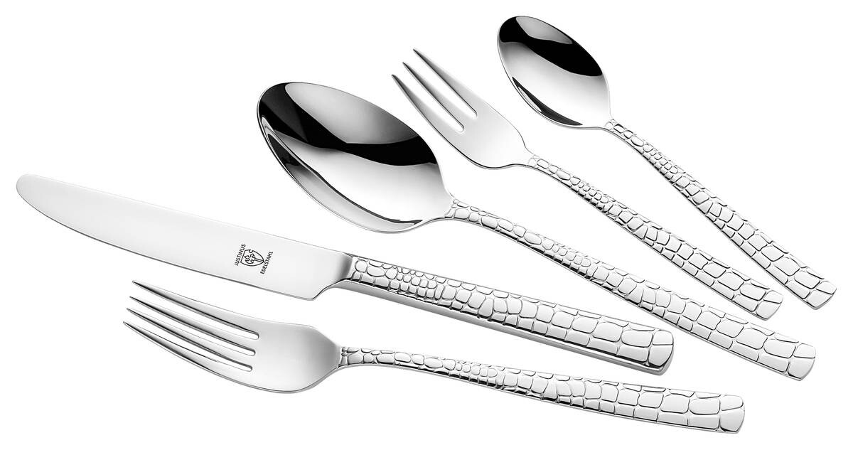JUSTINUS Besteckset silber Edelstahl 30 tlg