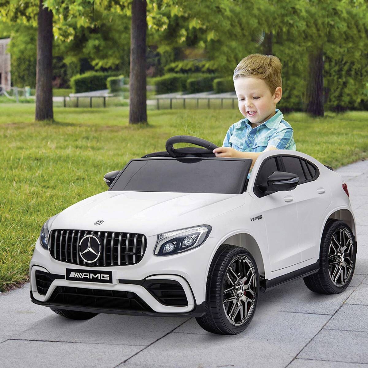 HOMCOM Kinder-Elektroauto weiß B/H/L: ca. 70x55x115 cm