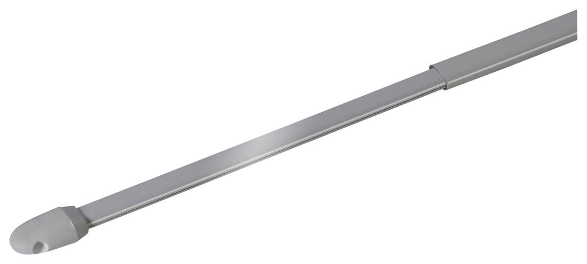 ondeco Vitragenstange simple silber Metall ausziehbar von ca. 80 bis 120 cm 1 Läufe