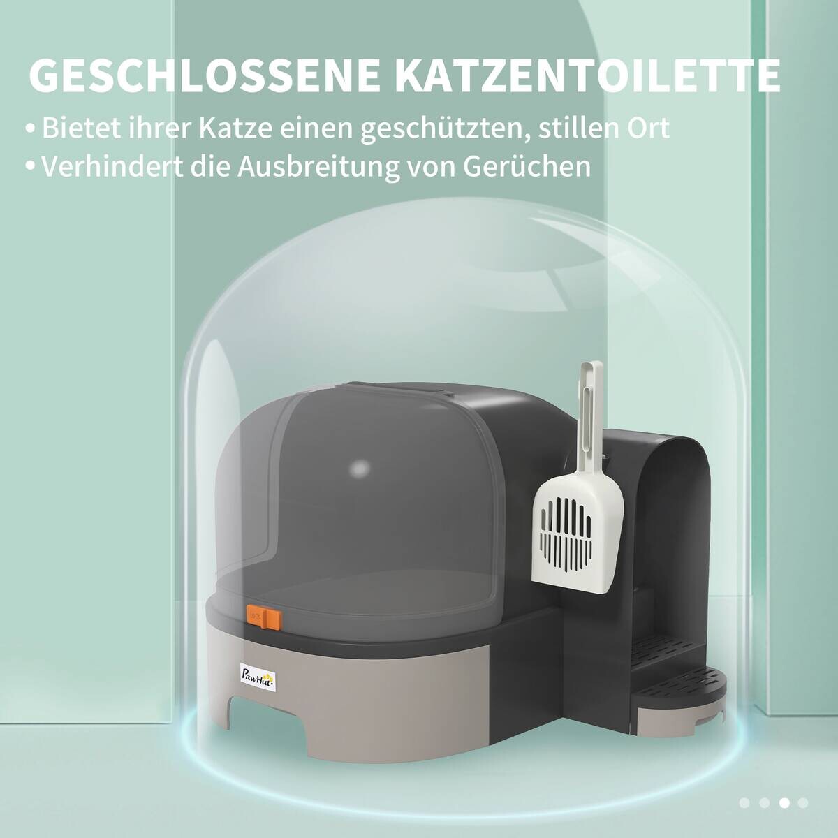 PawHut Katzen-Zubehör dunkelgrau Kunststoff B/H/L: ca. 60x52x42 cm