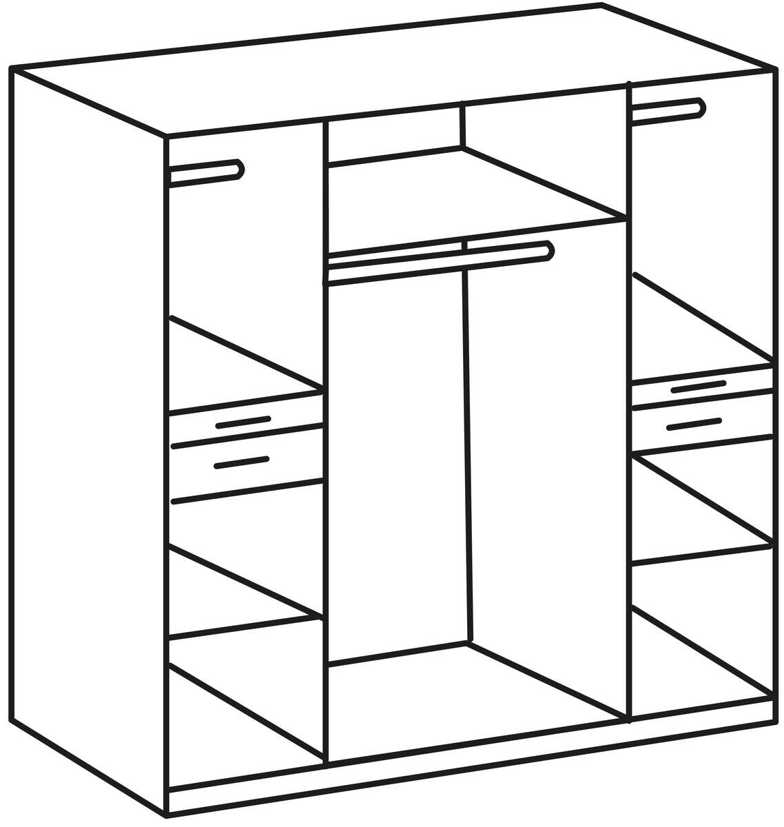Kleiderschrank Koblenz weiß B/H/T: ca. 180x198x58 cm