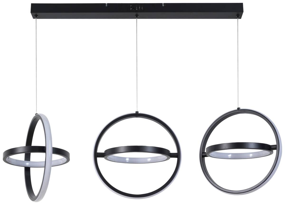 POCOline LED-Pendelleuchte Abby schwarz Metall B/H/L: ca. 30x120x101 cm
