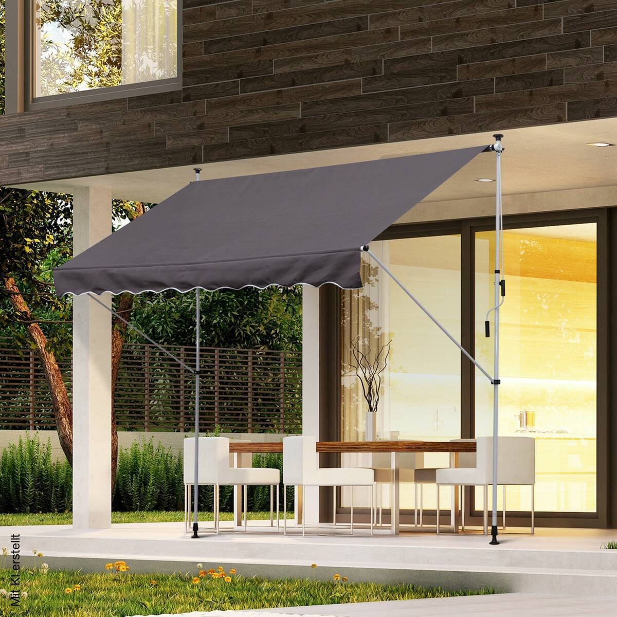 Outsunny Klemm-Markise grau B/H/L: ca. 300x280x150 cm
