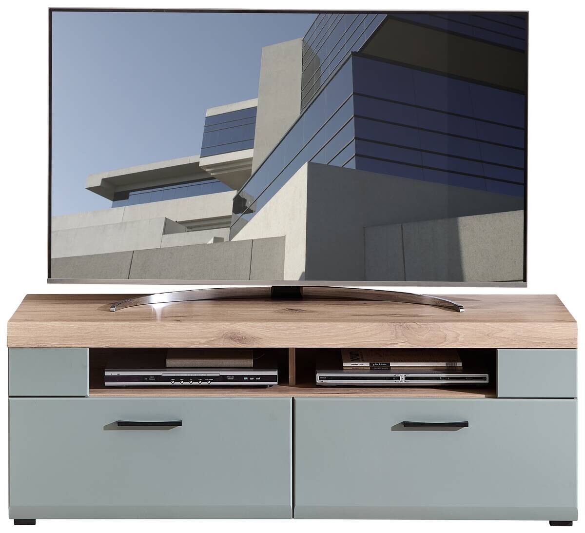 Lowboard Fun Plus 2 salbei Oak Eiche Viking Nachbildung B/H/T: ca. 140x51x47 cm