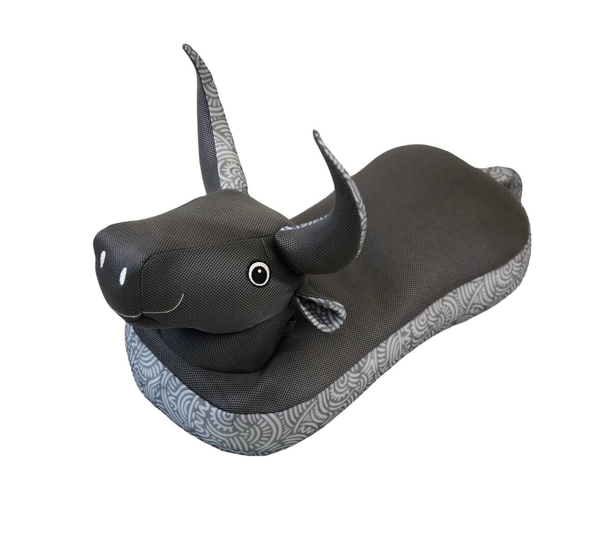 Westmann Sitzsack Stier grau Polyester-Mischgewebe B/H/L: ca. 89x64x34 cm