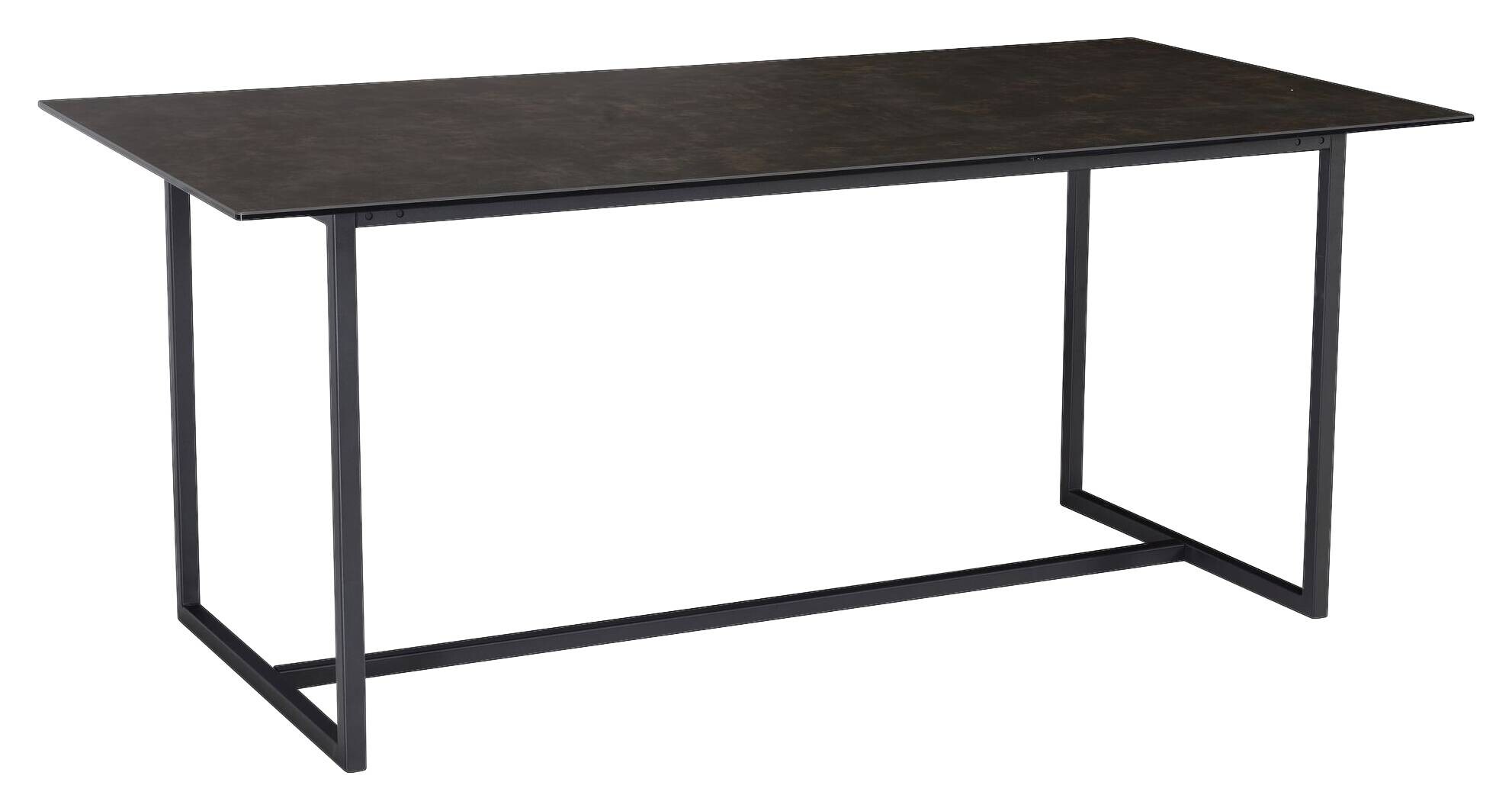 Esstisch schwarz Marmor Optik B/H/T: ca. 180x76x90 cm