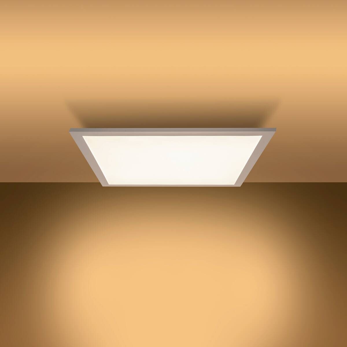 Näve Leuchten LED-Deckenpanel weiß Metall Kunststoff B/H/T: ca. 59,5x6x59,5 cm