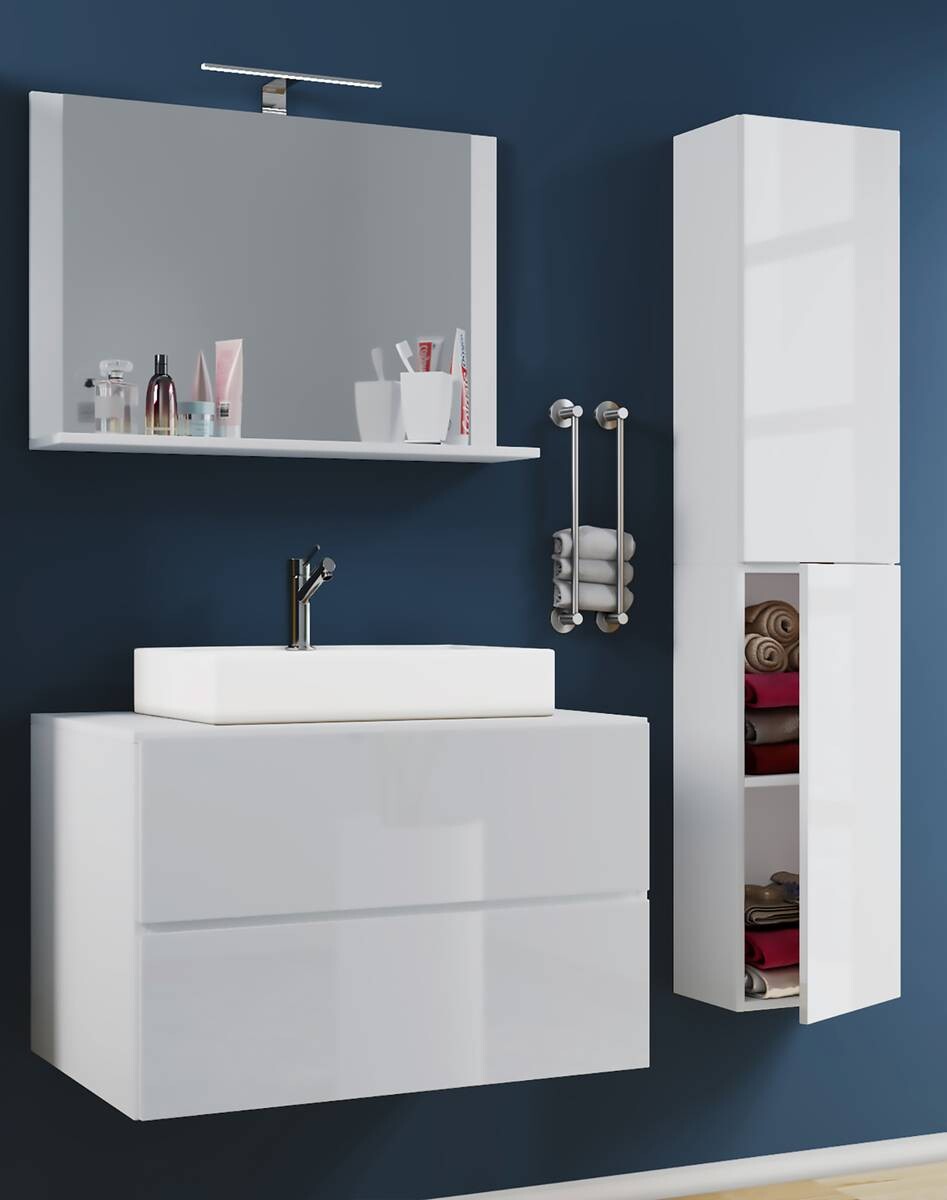 Waschplatz 4tlg-Lendas weiß weiß B/H/T: ca. 60x52x52 cm