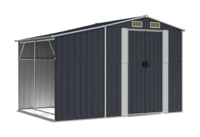 vidaXL Gartenhaus anthrazit B/H/T: ca. 277x179x192,5 cm