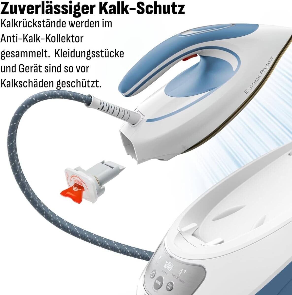 Tefal Dampfbügelstation blau weiß