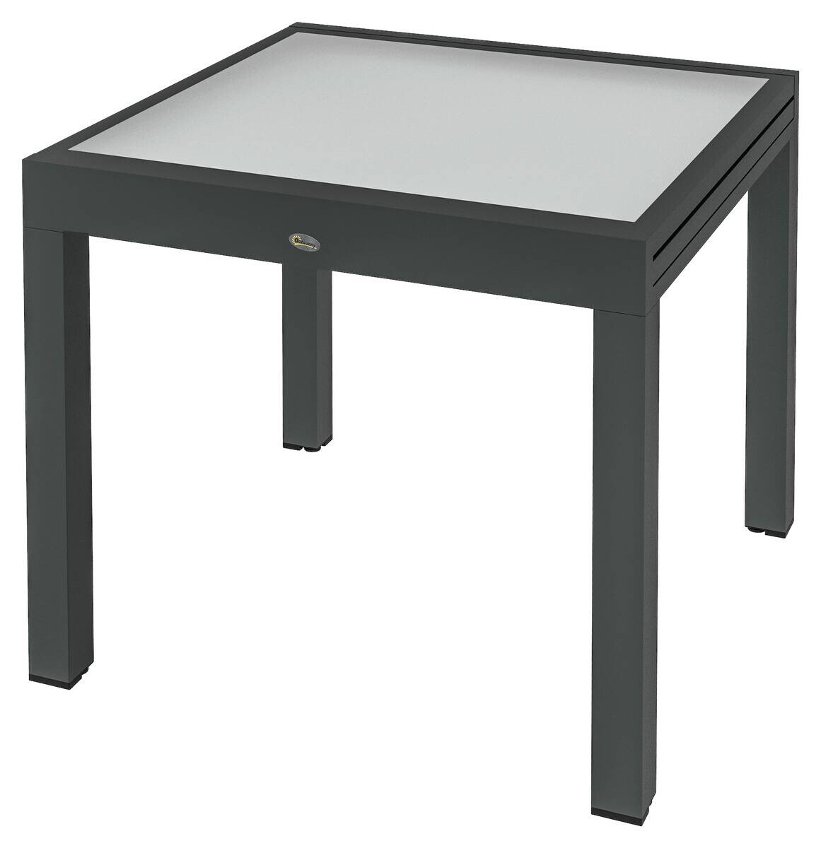 Outsunny Gartentisch schwarz Aluminium B/H/L: ca. 80x75x160 cm