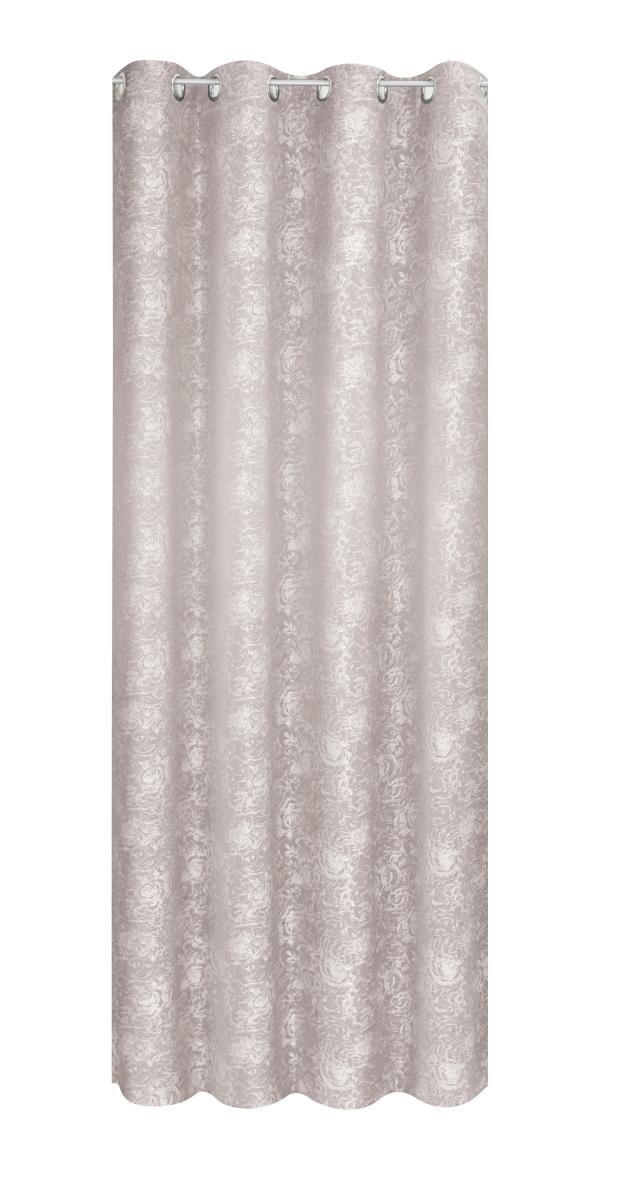 POCOline Ösenvorhang Roses rosé 100% Polyester B/H: ca. 140x245 cm