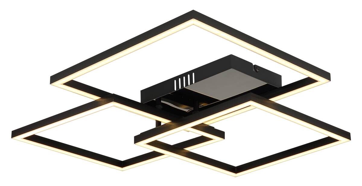 GLOBO LED-Deckenleuchte TATJANA schwarz Kunststoff B/H/T: ca. 45x9x5 cm 1 Brennstellen
