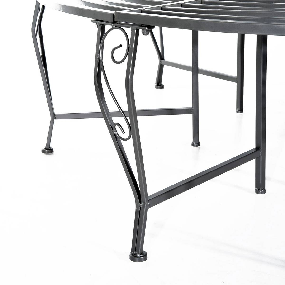 Outsunny Gartenbank silber Metall H/D: ca. 90x160 cm