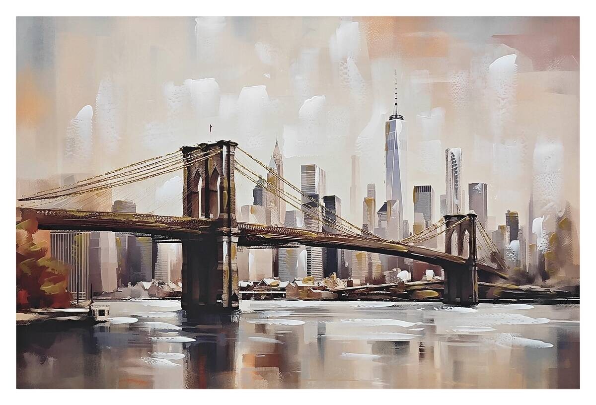 Keilrahmenbild Brücke B/T/L: ca. 120x3x80 cm