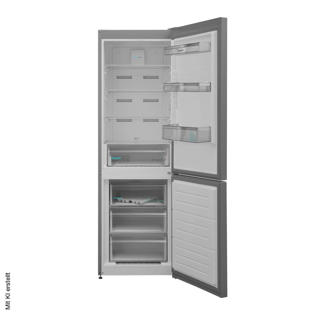 Sharp Kühl-/Gefrierkombination SJ-BA09RMXLC-EU Inox B/H/T: ca. 59,5x186x60 cm