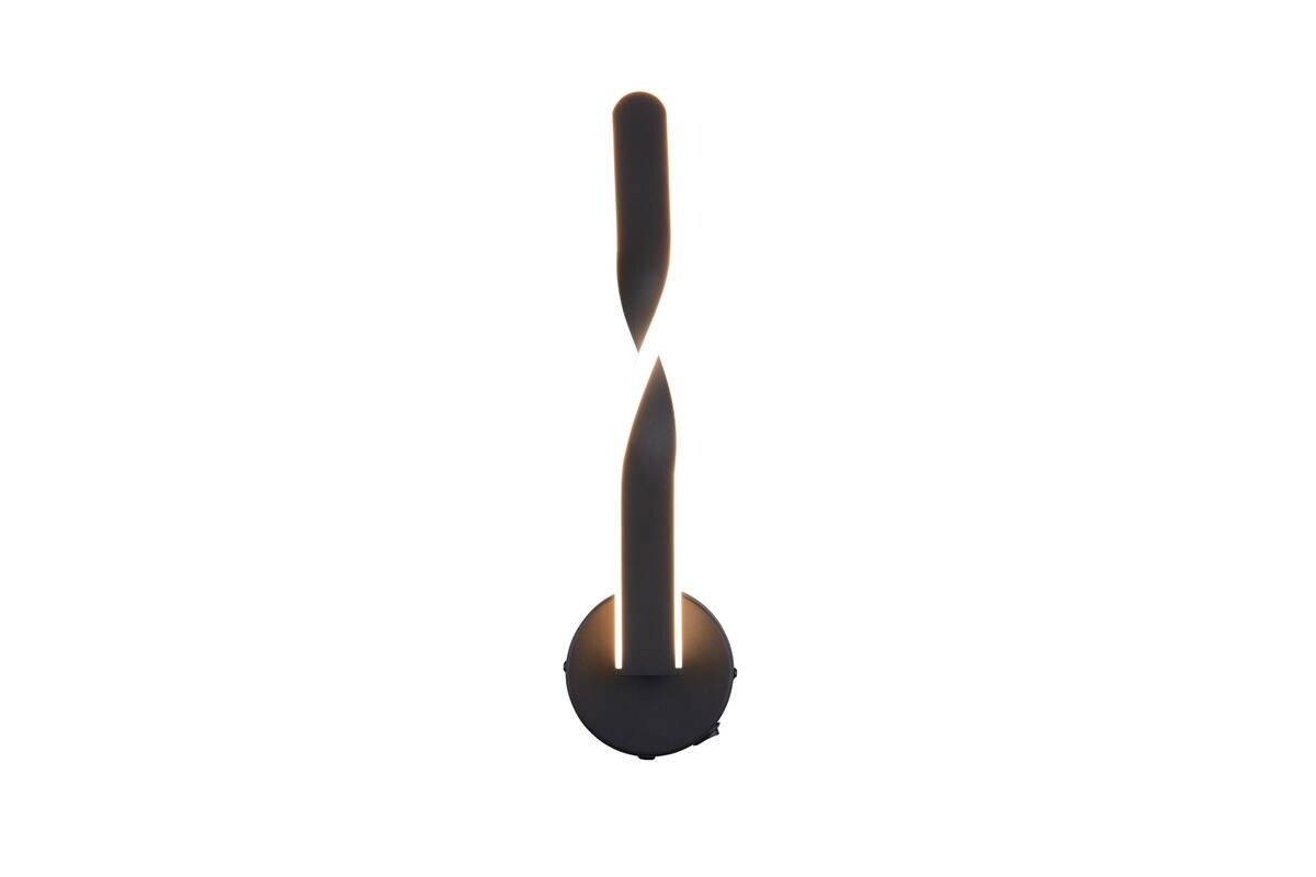 Reality LED Wandleuchte Ginko mattschwarz Metall B/H: ca. 12x45,5 cm 1 Brennstellen