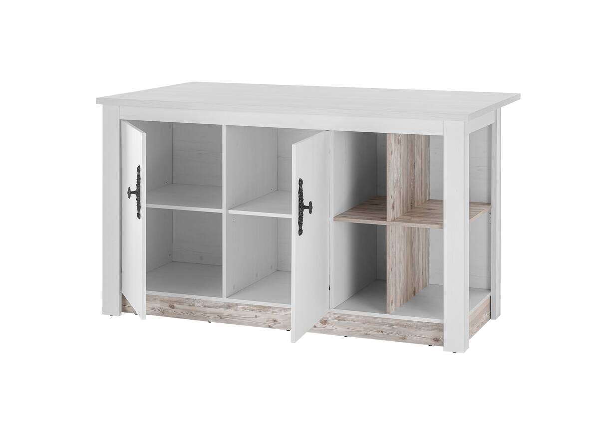 Küchentheke Florenz weiß Pinie B/H/T: ca. 161x92x90 cm