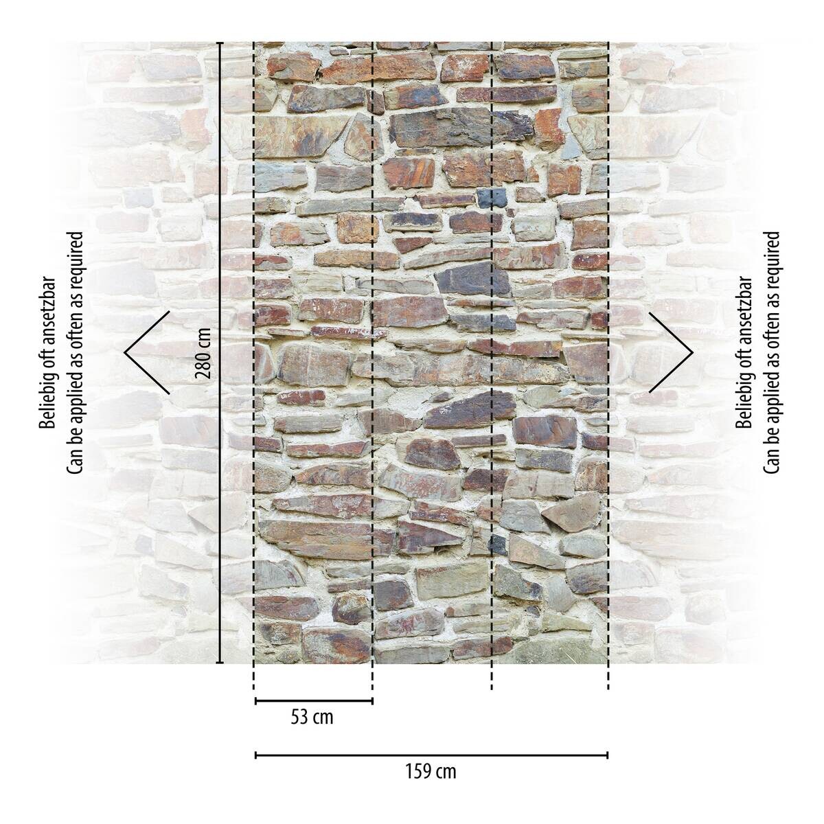 Livingwalls Fototapete Steinoptik creme beige braun B/L: ca. 280x159 cm