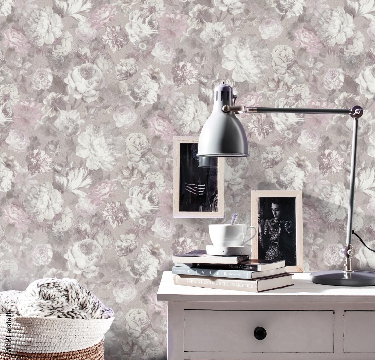 Vliestapete Floral bunt B/L: ca. 53x1005 cm