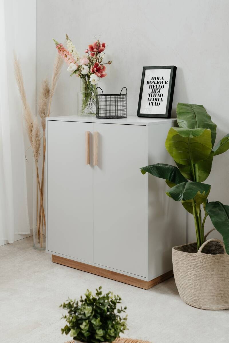 Kommode Split grau Jackson Hickory Nachbildung B/H/T: ca. 82x94x40 cm