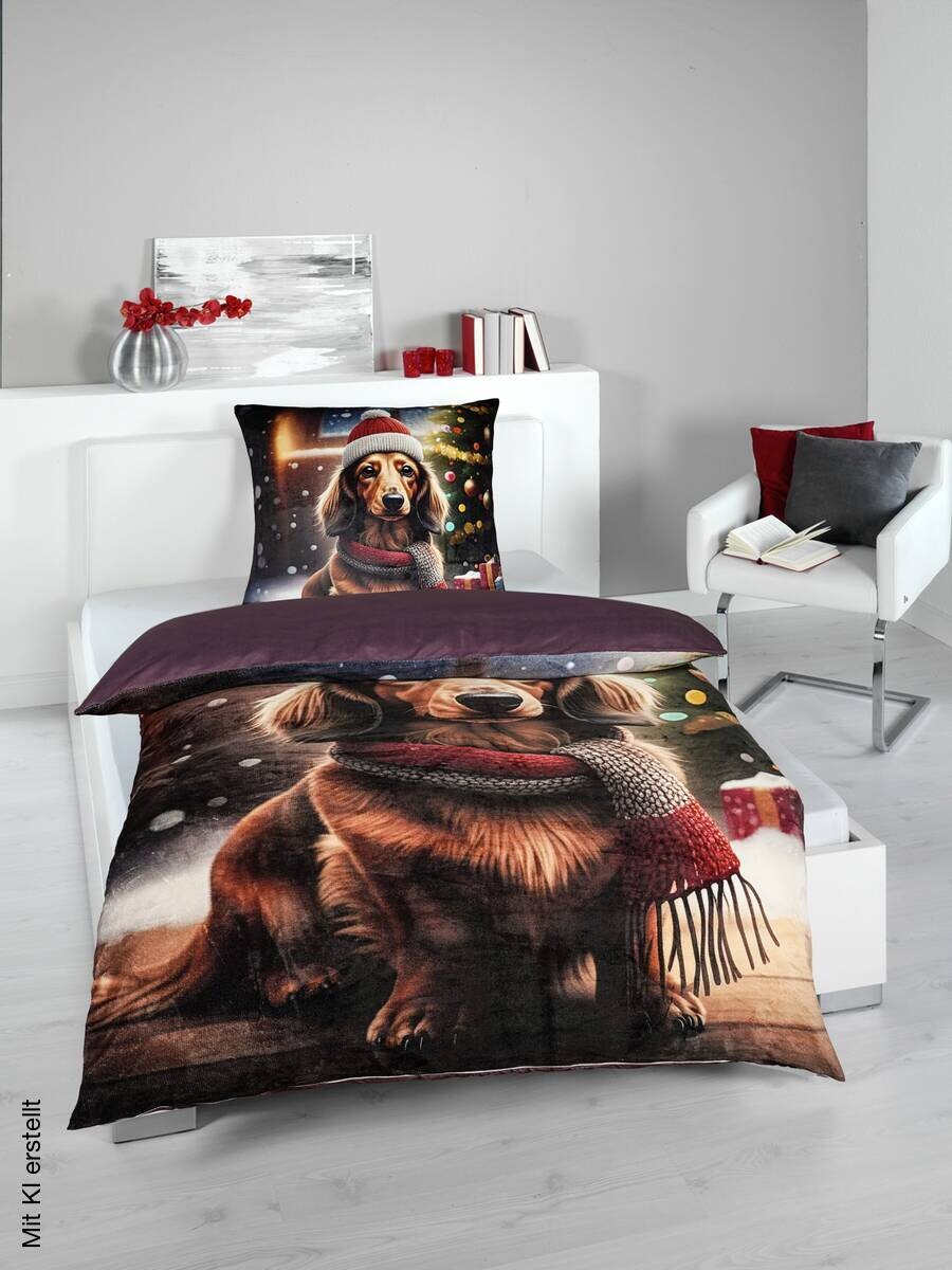 Microfaser Wende Bettwäsche Flanell Multi Polyester B/L: ca. 135x200 cm