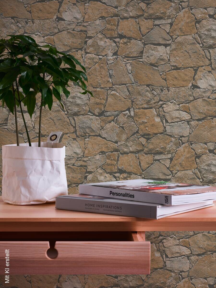 A.S.Creation Vliestapete braun grau beige B/H/D: ca. 53x1005x9,8 cm