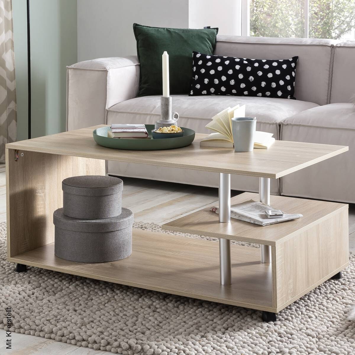 Couchtisch braun B/H/T: ca. 105x48x60 cm