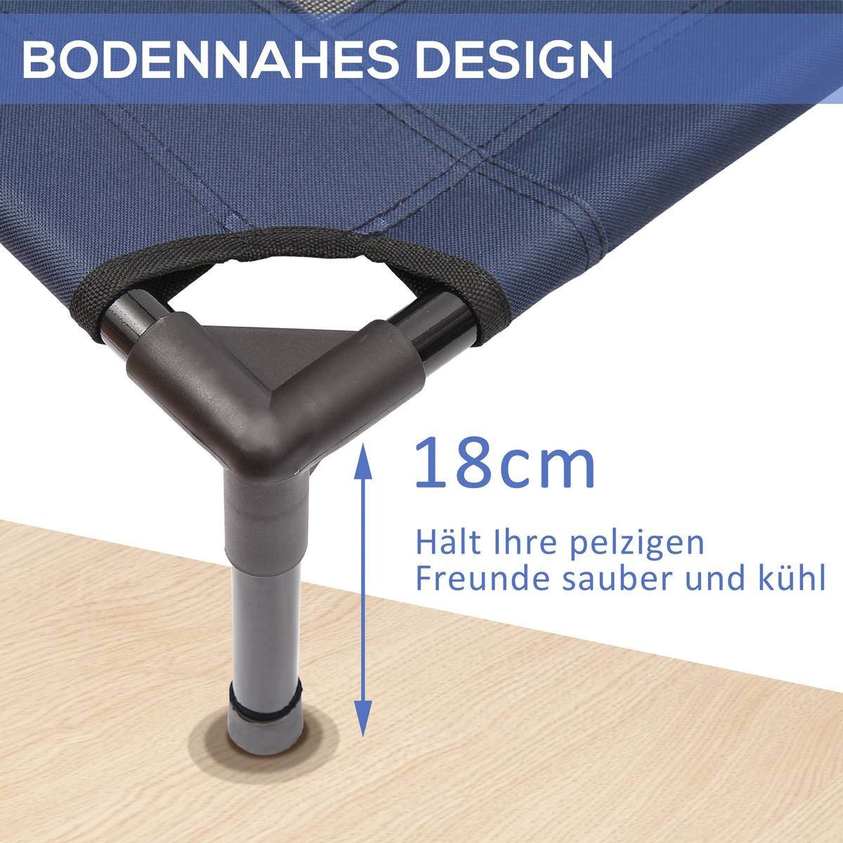 PawHut Hundeliege blau Metall