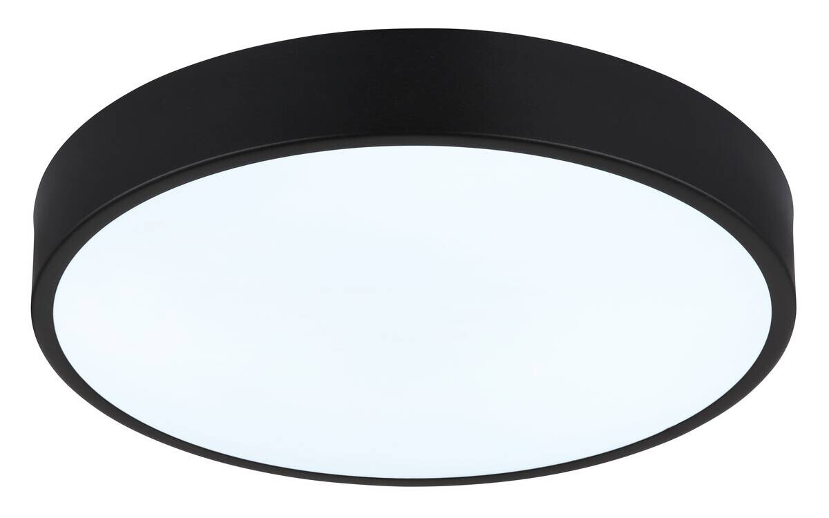 GLOBO LED-Deckenleuchte Opal mattschwarz Kunststoff Metall H/D: ca. 7x33,2 cm 1 Brennstellen