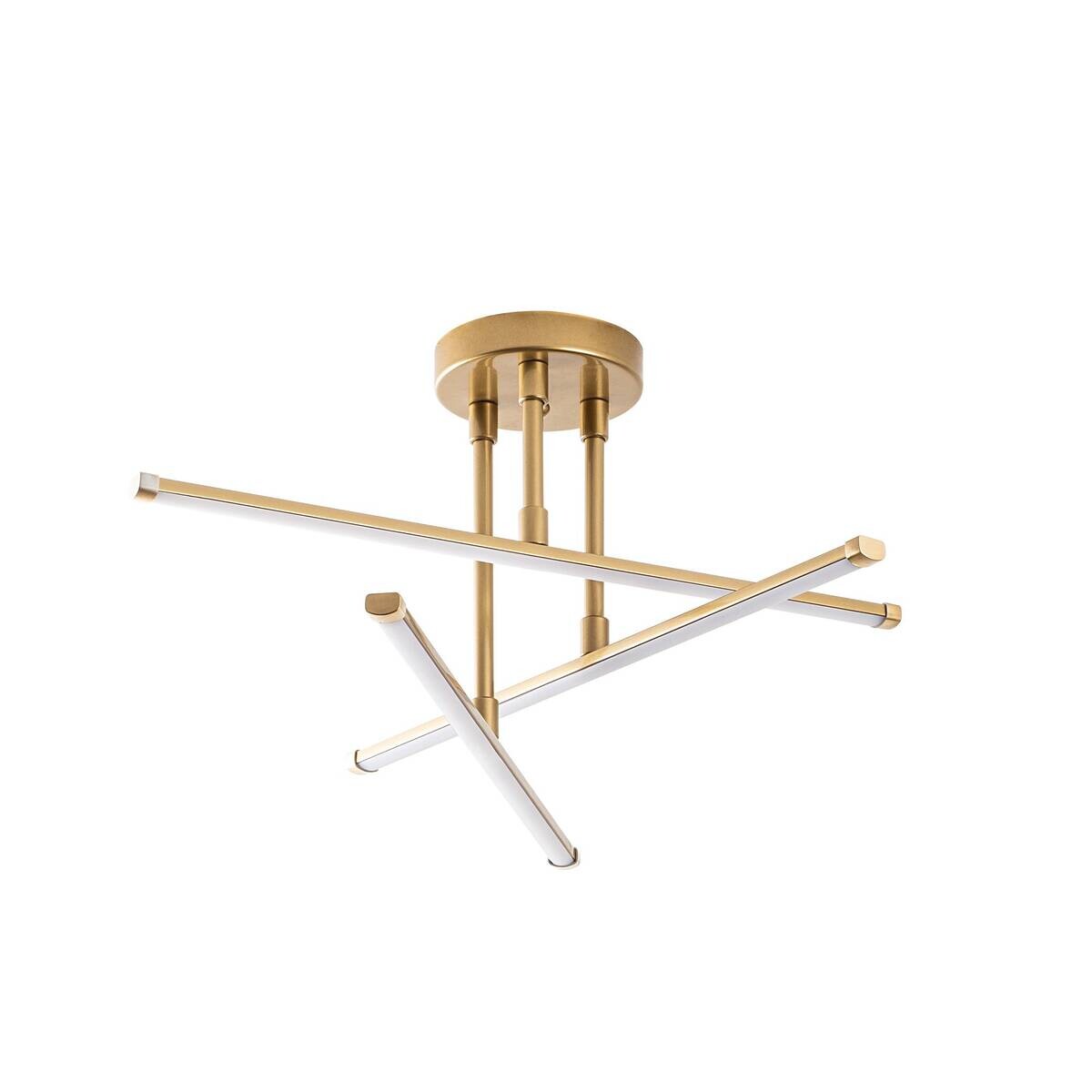 Opviq LED-Deckenleuchte gold B/H/T: ca. 51x26x51 cm