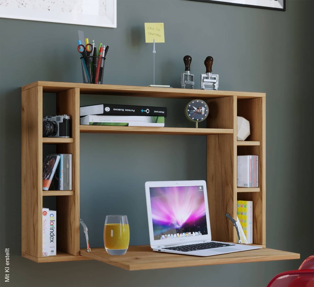 Computertisch Wandila Eiche Honig Nachbildung B/H/T: ca. 90x60x20 cm