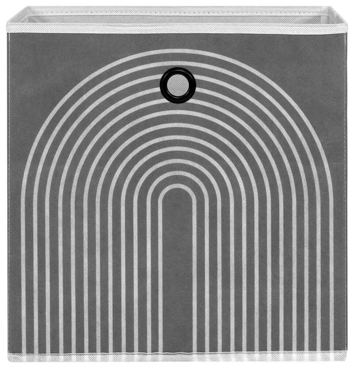 Motivbox Motivbox 1 grau weiß B/H/T: ca. 32x32x32 cm