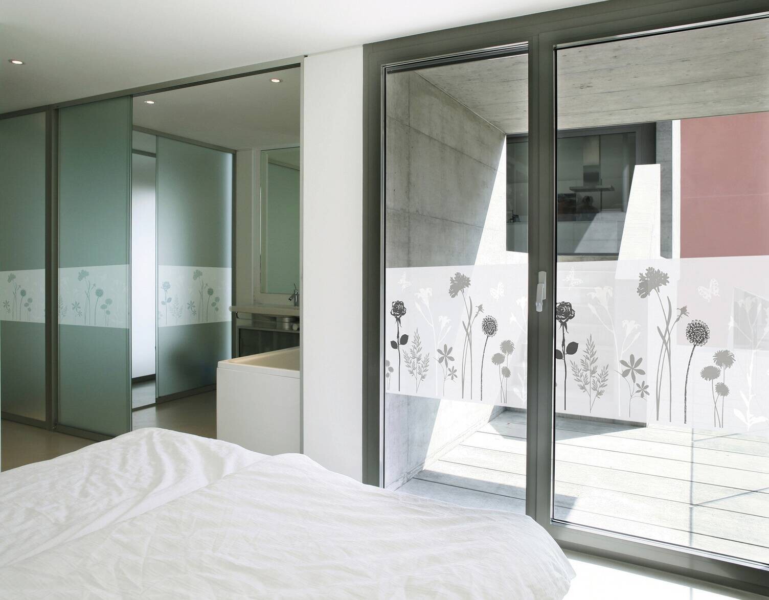 d-c-fix Fensterfolie Blumen transparent B/L: ca. 45x150 cm