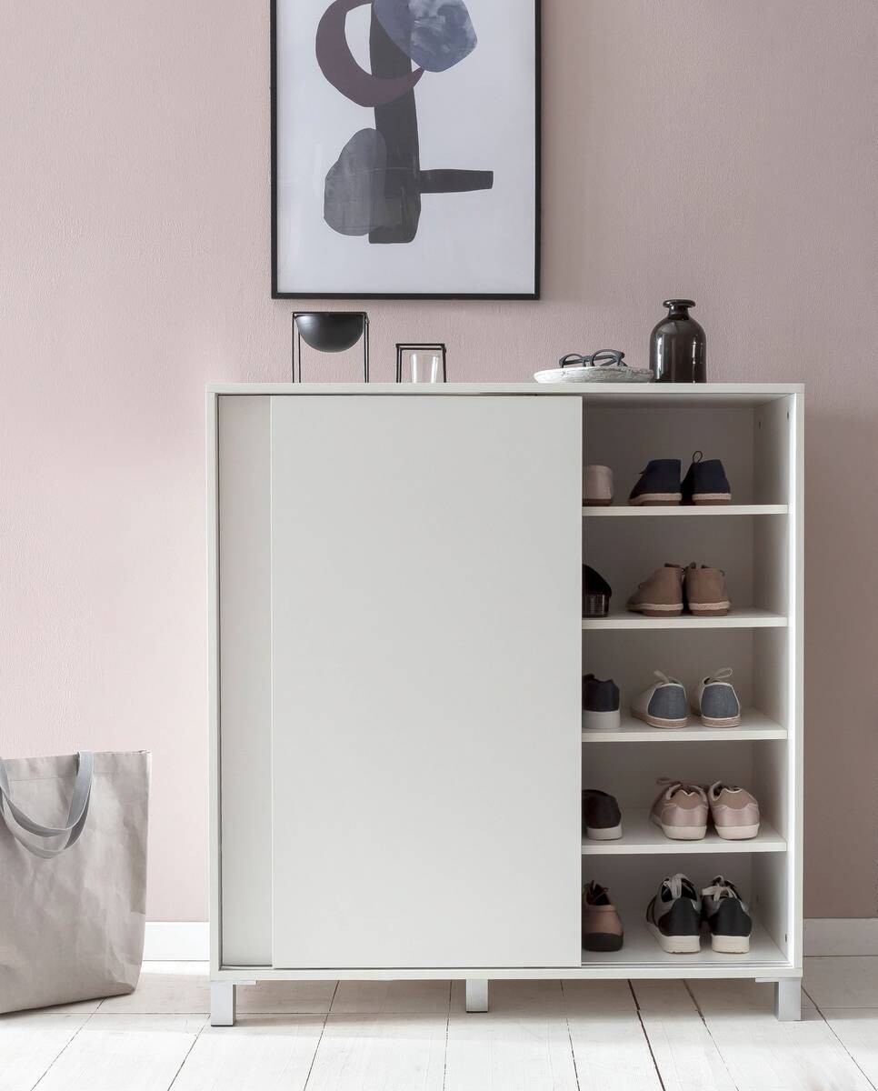 Schuhschrank weiß B/H/T: ca. 100x108x37,5 cm