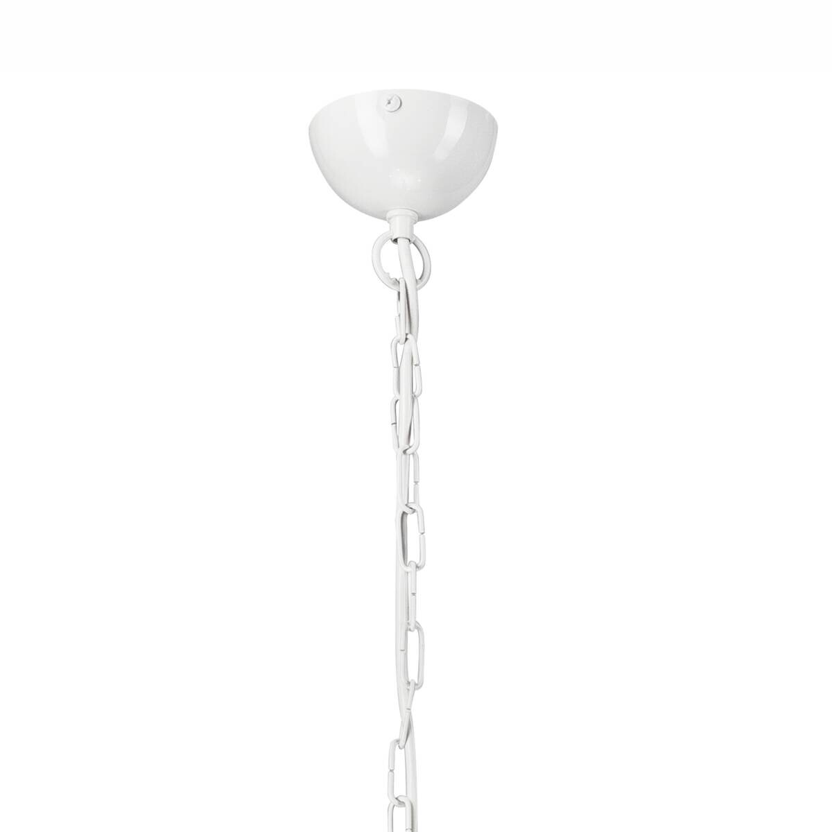 Lamkur Pendelleuchte weiß Stahl B/H/L: ca. 54x98x54 cm E27 10 Brennstellen