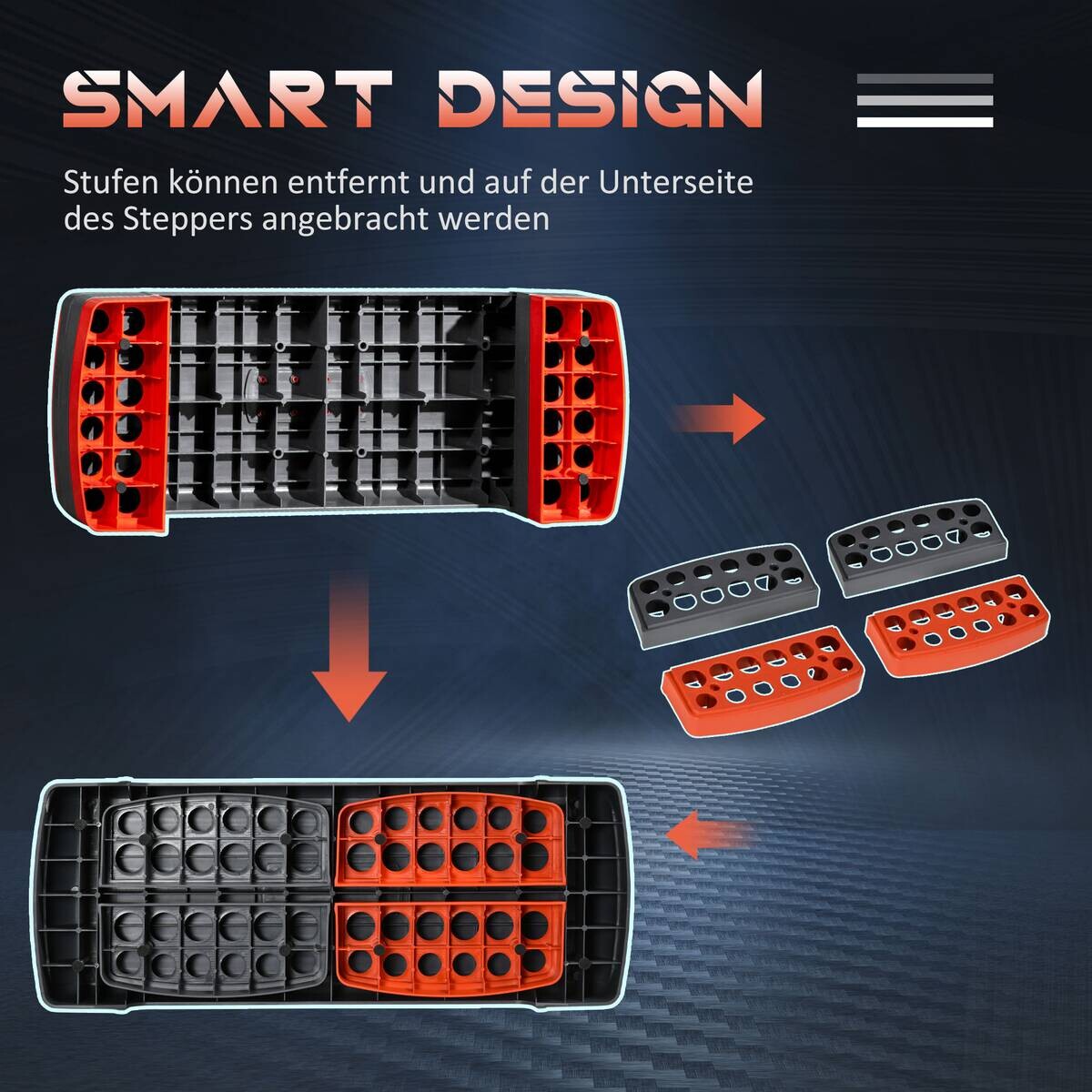 HOMCOM Fitness-Zubehör rot Polypropylen B/H/L: ca. 28x78x20 cm